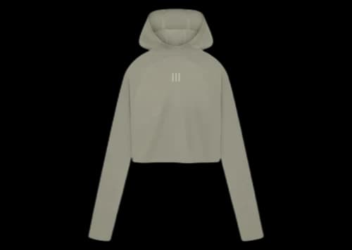 Fear of God Athletics Women's Base Layer Crop Hoodie Clay