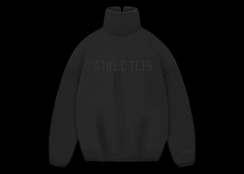 Fear of God Athletics Women's Suede Fleece Mock Neck Black