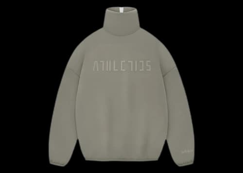 Fear of God Athletics Women's Suede Fleece Mock Neck Clay