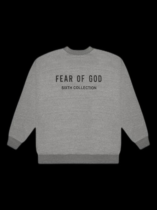 FEAR OF GOD Back Logo Crewneck Sweatshirt Heather Grey/Black