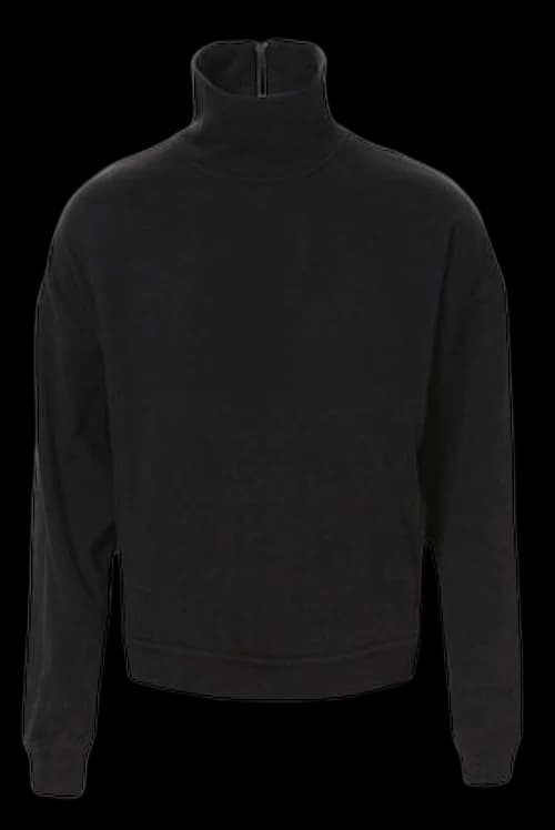 FEAR OF GOD Back Zip Mockneck Sweatshirt Black