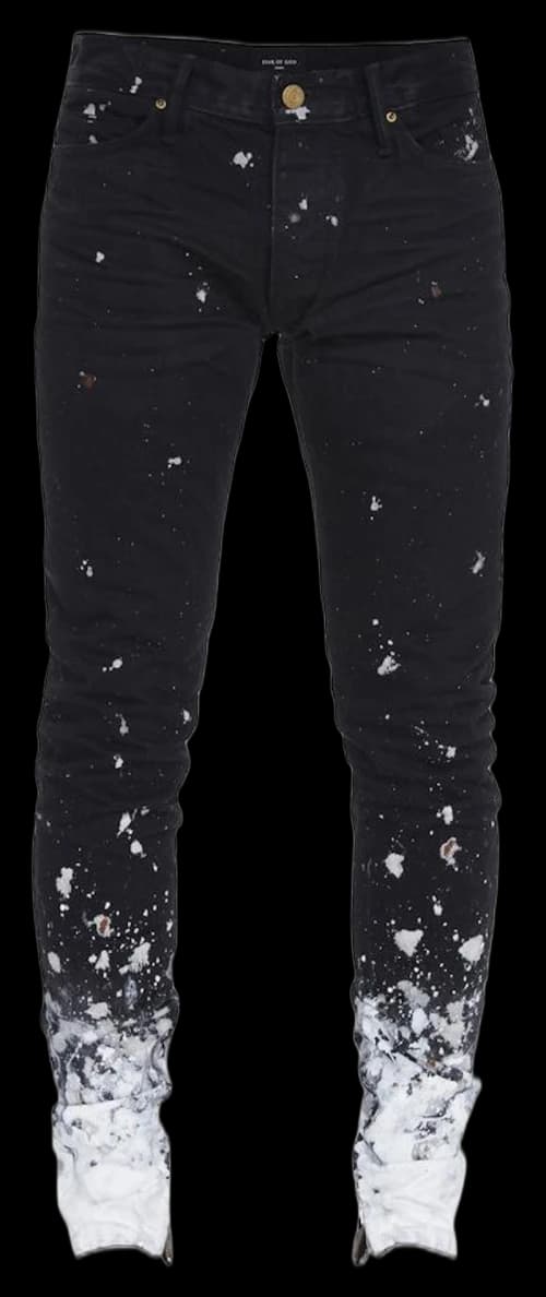 FEAR OF GOD Black Selvedge Painters Denim Jeans Black Romper