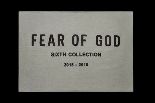 FEAR OF GOD Chenille Embroidered Throw Blanket Cream/Black