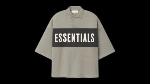 Fear of God Cropped Panelled Polo Seal Heather/Iron Grey