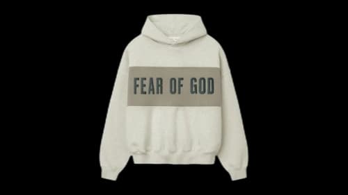 Fear of God Cropped Relaxed Panelled Hoodie Vanilla Heather/Seal