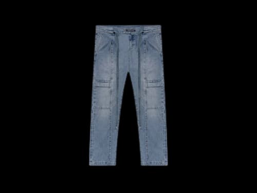 FEAR OF GOD Denim Baggy Cargo Pants Vintage Indigo