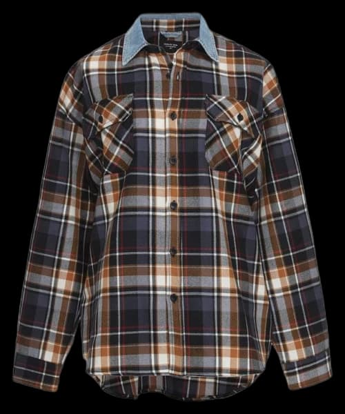 FEAR OF GOD Denim Collared Flannel Yellow Plaid