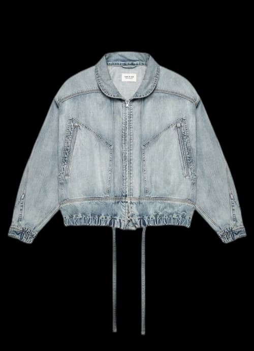 FEAR OF GOD Denim Track Jacket Vintage Indigo
