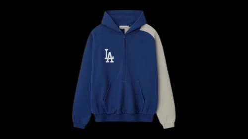 Fear of God Dodgers Raglan Half Zip Sport Hoodie