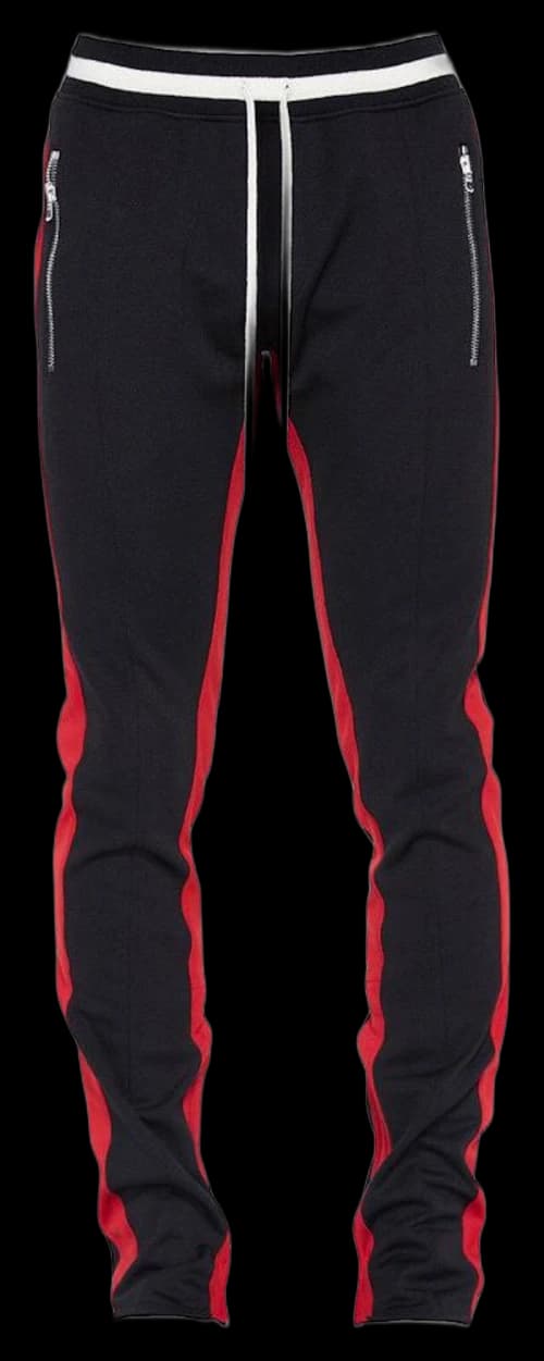 FEAR OF GOD Double Stripe Track Pants Black/Red Stripe