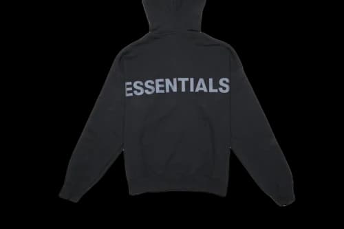 Fear of God Essentials 3M logo Pullover Hoodie Black/Black