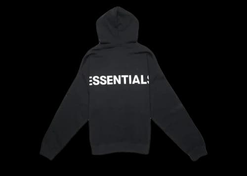 Fear of God Essentials 3M Logo Pullover Hoodie Black/White