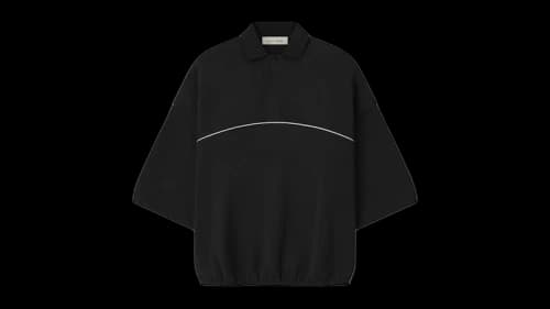 Fear of God Essentials Active Trace 3/4 Sleeve Modern Polo Sweatshirt Vintage Black