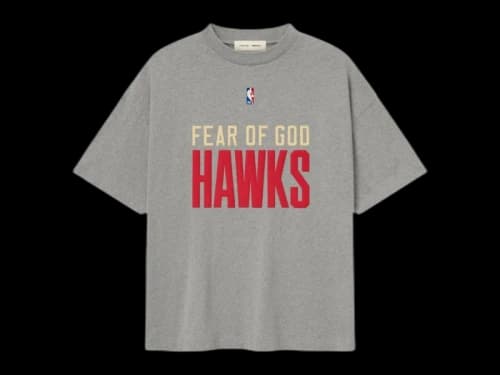 Fear of God Essentials Atlanta Hawks Tee Dark Heather