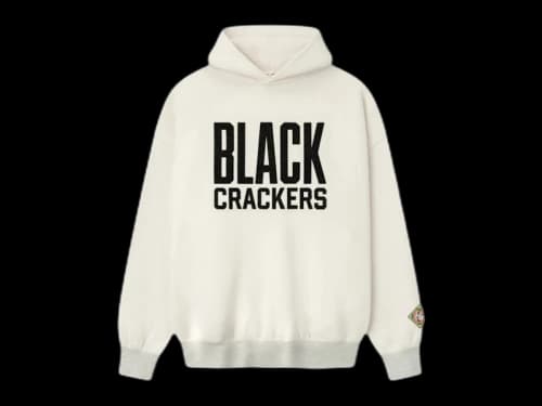 Fear of God Essentials Black Crackers Hoodie Cream White