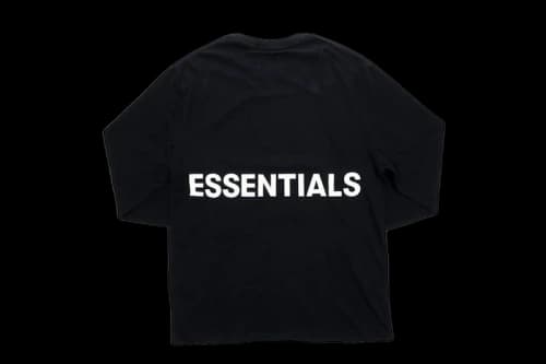 Fear of God Essentials Boxy Graphic Long Sleeve T-shirt Black