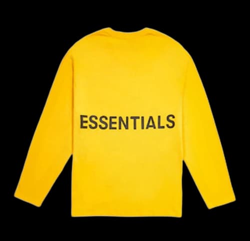 Fear of God Essentials Boxy Graphic Long Sleeve T-Shirt Yellow
