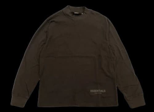 Fear of God Essentials Boxy Long Sleeve T-Shirt Black Ink