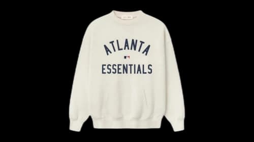 Fear of God Essentials Braves Sport Crewneck Cream White