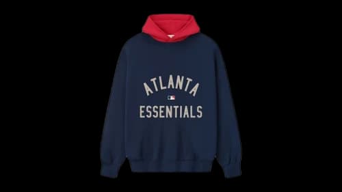 Fear of God Essentials Braves Sport Hoodie Navy/Red