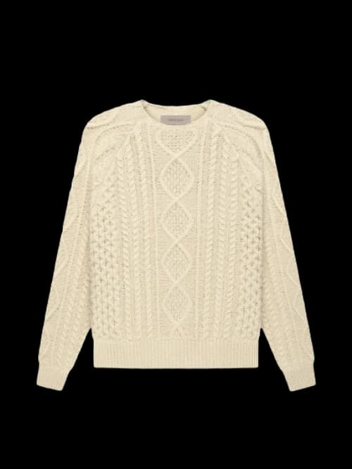 Fear of God Essentials Cable Knit Egg Shell