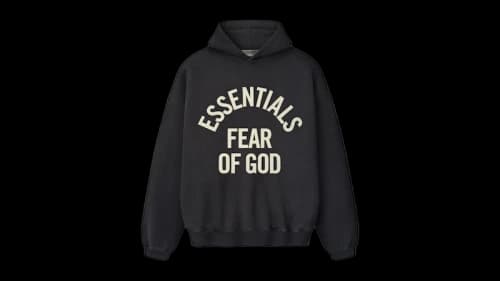 Fear of God Essentials Campus 90's Hoodie Faded Black