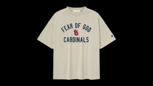 Fear of God Essentials Cardinals 90's Tee Heather Stone