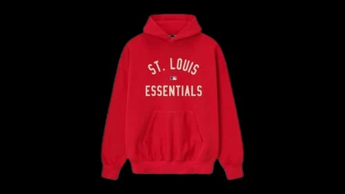 Fear of God Essentials Cardinals Sport Hoodie Red