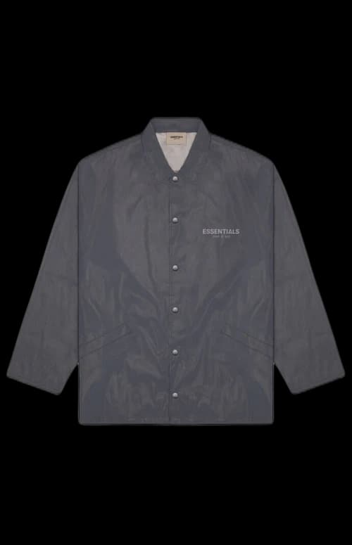 Fear of God Essentials Coach Jacket Black Reflective
