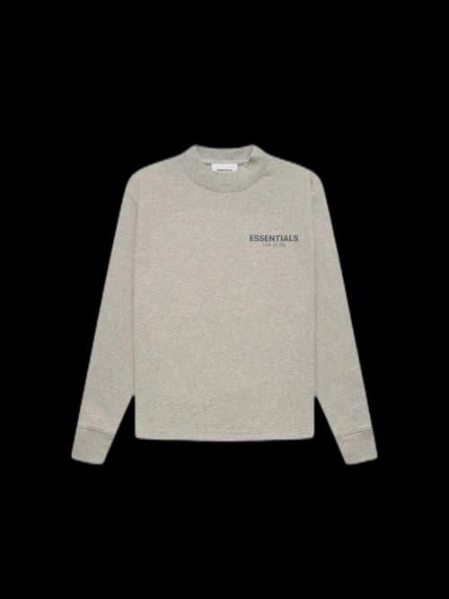 Fear of God Essentials Core Collection Kids L/S T-shirt Dark Heather Oatmeal