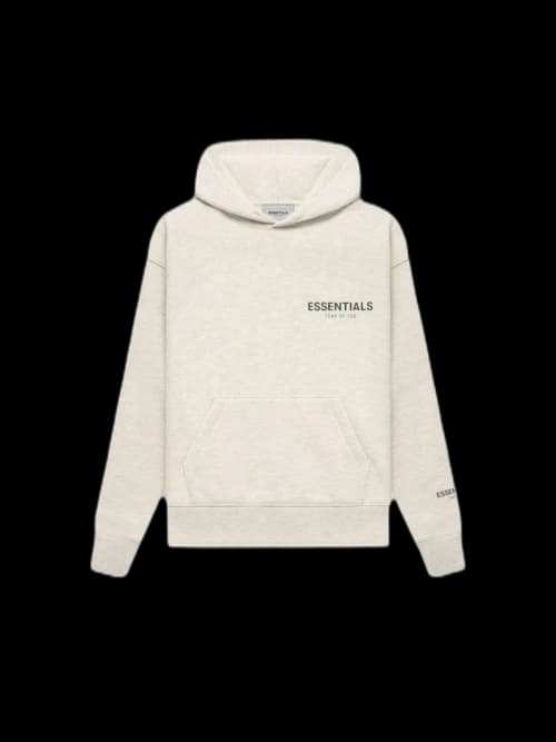 Fear of God Essentials Core Collection Kids Pullover Hoodie Light Heather Oatmeal