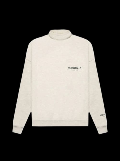 Fear of God Essentials Core Collection Pullover Mockneck Light Heather Oatmeal