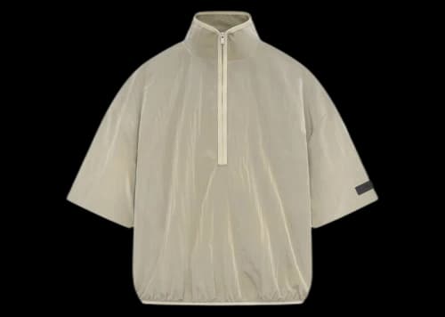 Fear of God Essentials Crinkle Nylon Halfzip SS Shirt Garden Yellow