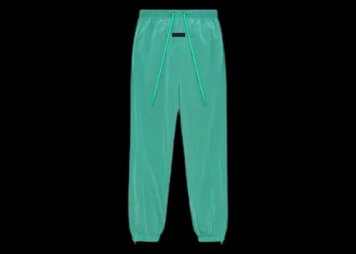 Fear of God Essentials Crinkle Nylon Trackpants Mint Leaf
