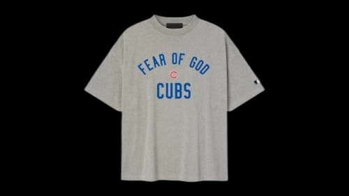 Fear of God Essentials Cubs 90's Tee Concrete Heather