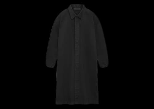 Fear of God Essentials Denim Car Coat Overdye Black Denim