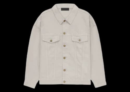 Fear of God Essentials Denim Jacket Silver Cloud