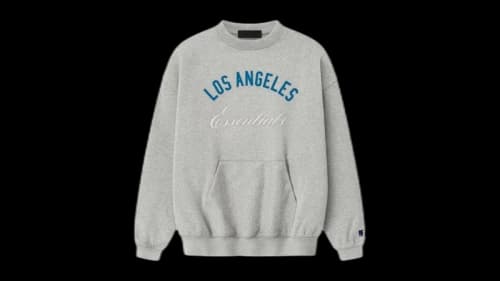 Fear of God Essentials Dodgers Sport Crewneck Concrete Heather