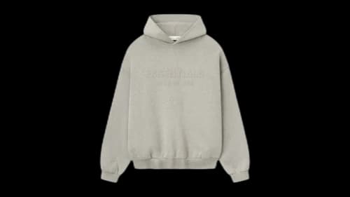 Fear of God Essentials Embossed Classic Fleece Hoodie Warm Heather