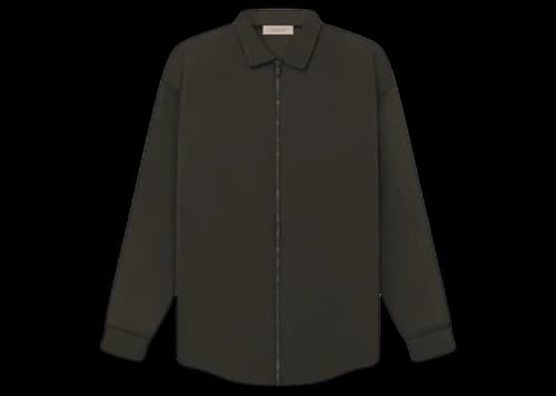 Fear of God Essentials Filled Nylon Shirt Jacket Off Black