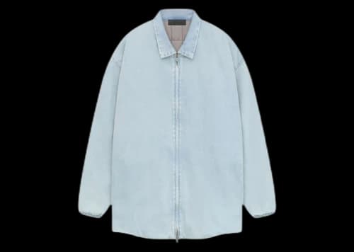 Fear of God Essentials Filled Shirt Jacket Light Wash Denim