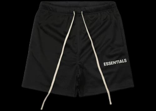 Fear of God Essentials Graphic Mesh Drawstring Shorts Black