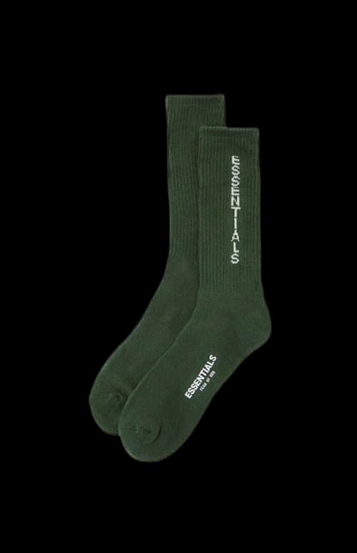 Fear of God Essentials Graphic Socks Green