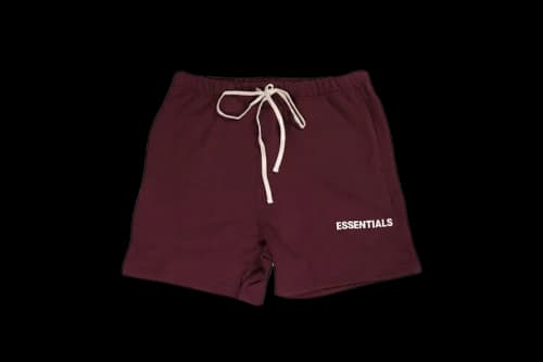 Fear of God Essentials Graphic Sweat Shorts Burgundy