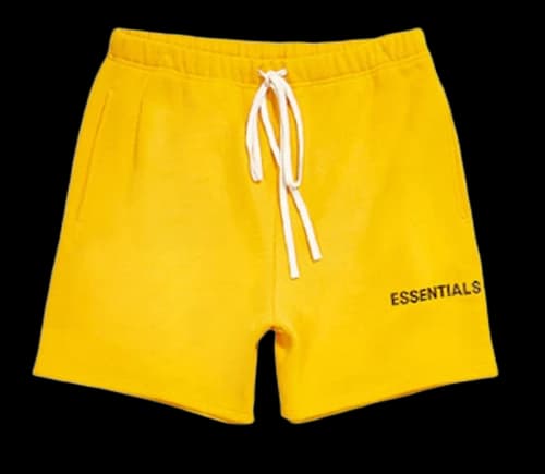 Fear of God Essentials Graphic Sweat Shorts Yellow