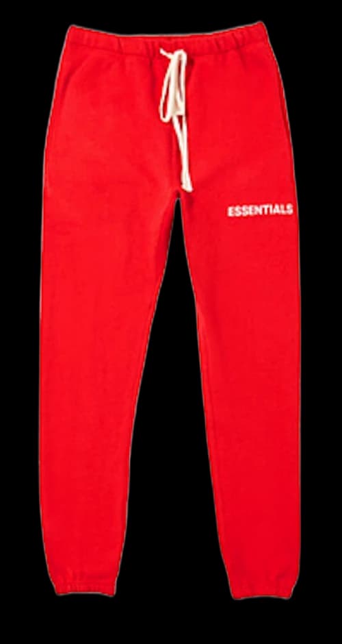 Fear of God Essentials Graphic Sweatpants Red