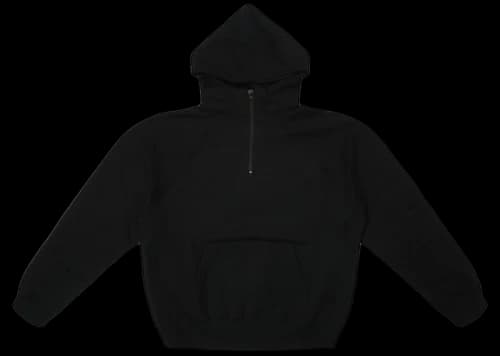 Fear of God Essentials Half Zip Pullover Hoodie Black