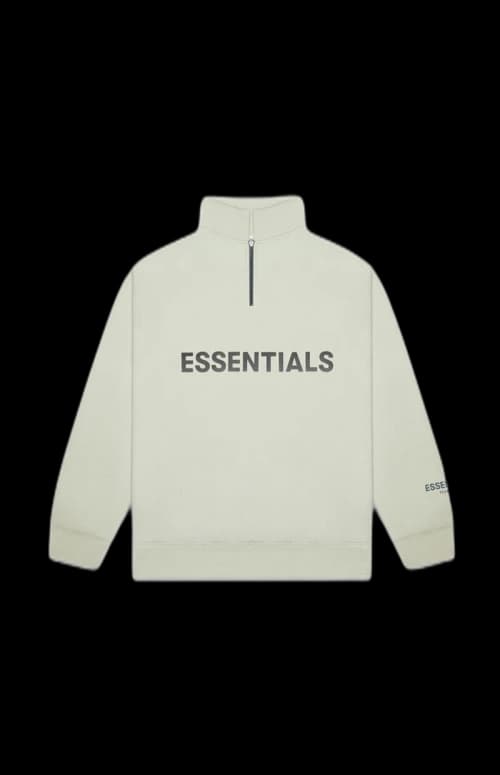 Fear of God Essentials Half Zip Pullover Sweater Alfalfa Sage