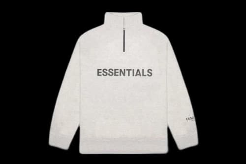 Fear of God Essentials Half Zip Pullover Sweater Oatmeal/Oatmeal Heather/Light Heather Oatmeal