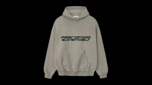 Fear of God Essentials Heavy Fleece 90's Hoodie Smoke Grey